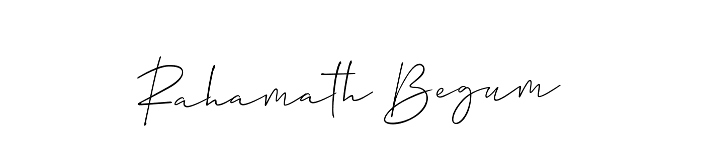 Rahamath Begum stylish signature style. Best Handwritten Sign (Allison_Script) for my name. Handwritten Signature Collection Ideas for my name Rahamath Begum. Rahamath Begum signature style 2 images and pictures png
