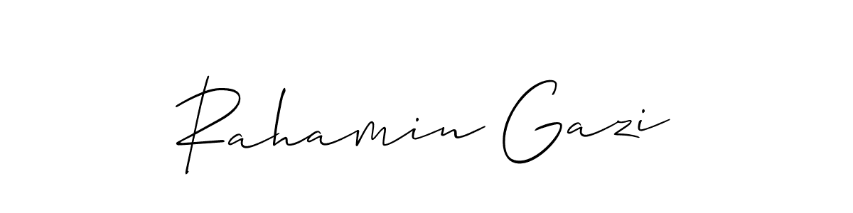 if you are searching for the best signature style for your name Rahamin Gazi. so please give up your signature search. here we have designed multiple signature styles  using Allison_Script. Rahamin Gazi signature style 2 images and pictures png