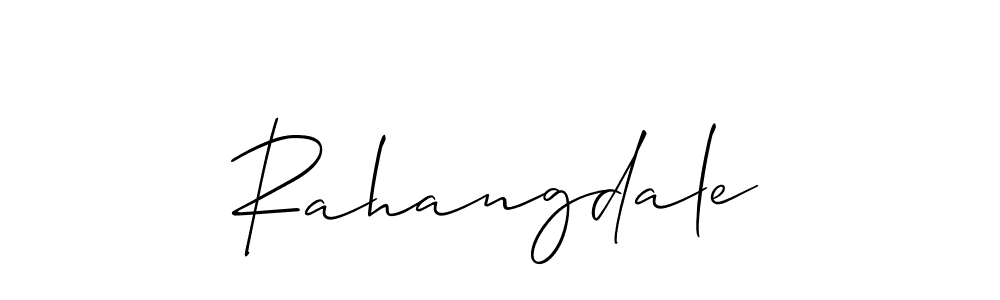 Make a beautiful signature design for name Rahangdale. With this signature (Allison_Script) style, you can create a handwritten signature for free. Rahangdale signature style 2 images and pictures png