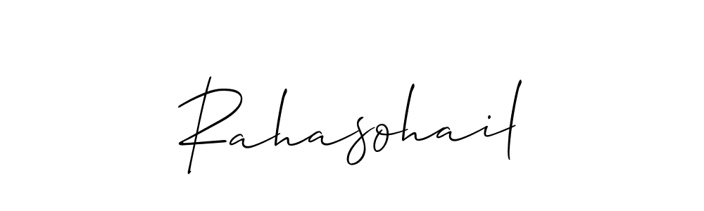 How to Draw Rahasohail signature style? Allison_Script is a latest design signature styles for name Rahasohail. Rahasohail signature style 2 images and pictures png