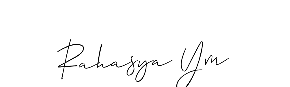 Also You can easily find your signature by using the search form. We will create Rahasya Ym name handwritten signature images for you free of cost using Allison_Script sign style. Rahasya Ym signature style 2 images and pictures png