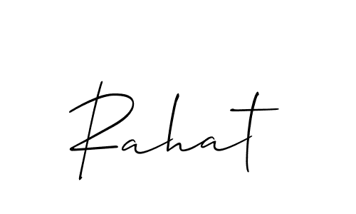 Similarly Allison_Script is the best handwritten signature design. Signature creator online .You can use it as an online autograph creator for name Rahat. Rahat signature style 2 images and pictures png