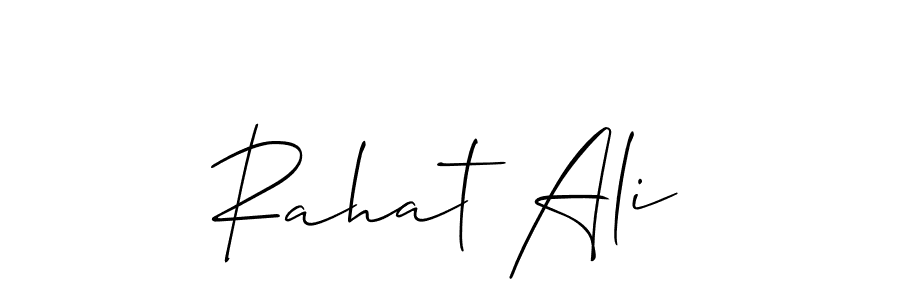 You should practise on your own different ways (Allison_Script) to write your name (Rahat Ali) in signature. don't let someone else do it for you. Rahat Ali signature style 2 images and pictures png