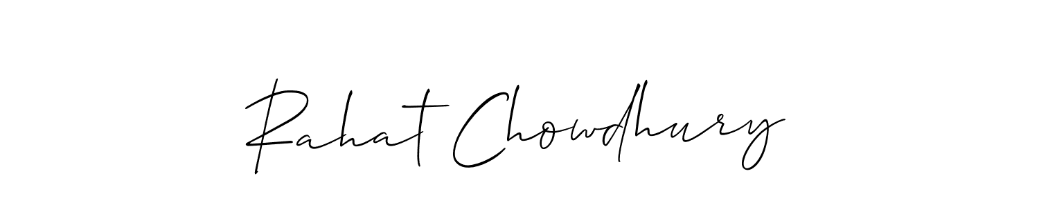 It looks lik you need a new signature style for name Rahat Chowdhury. Design unique handwritten (Allison_Script) signature with our free signature maker in just a few clicks. Rahat Chowdhury signature style 2 images and pictures png