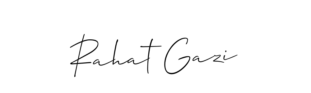 Also You can easily find your signature by using the search form. We will create Rahat Gazi name handwritten signature images for you free of cost using Allison_Script sign style. Rahat Gazi signature style 2 images and pictures png