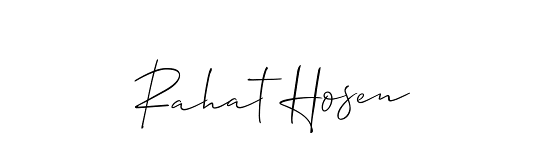 It looks lik you need a new signature style for name Rahat Hosen. Design unique handwritten (Allison_Script) signature with our free signature maker in just a few clicks. Rahat Hosen signature style 2 images and pictures png