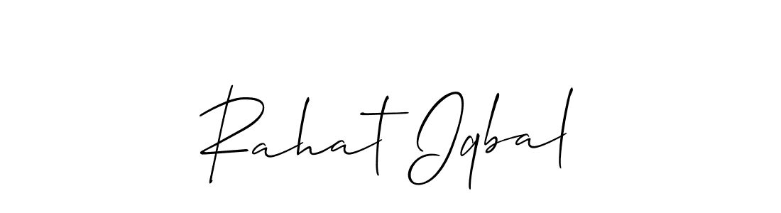 It looks lik you need a new signature style for name Rahat Iqbal. Design unique handwritten (Allison_Script) signature with our free signature maker in just a few clicks. Rahat Iqbal signature style 2 images and pictures png