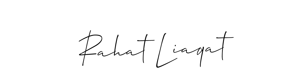 Design your own signature with our free online signature maker. With this signature software, you can create a handwritten (Allison_Script) signature for name Rahat Liaqat. Rahat Liaqat signature style 2 images and pictures png