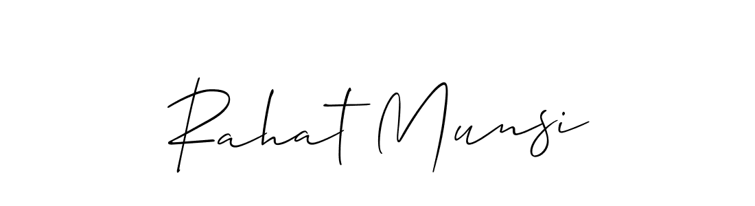 Similarly Allison_Script is the best handwritten signature design. Signature creator online .You can use it as an online autograph creator for name Rahat Munsi. Rahat Munsi signature style 2 images and pictures png