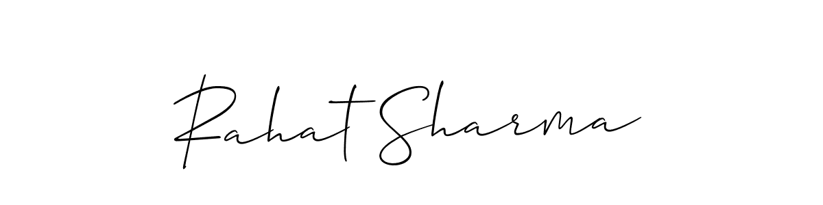 It looks lik you need a new signature style for name Rahat Sharma. Design unique handwritten (Allison_Script) signature with our free signature maker in just a few clicks. Rahat Sharma signature style 2 images and pictures png