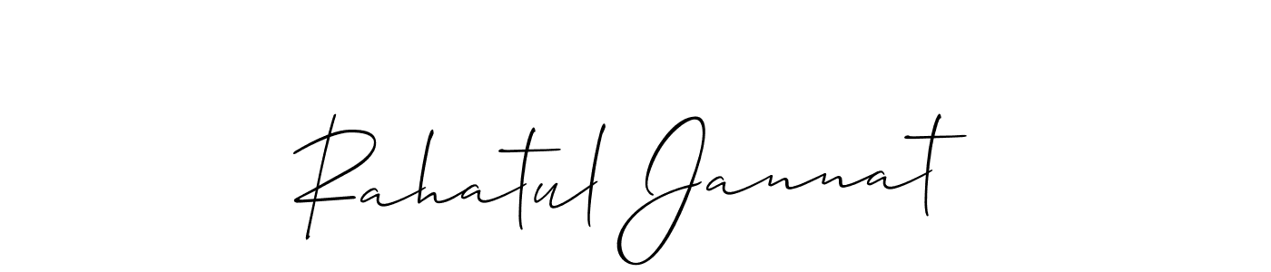 This is the best signature style for the Rahatul Jannat name. Also you like these signature font (Allison_Script). Mix name signature. Rahatul Jannat signature style 2 images and pictures png
