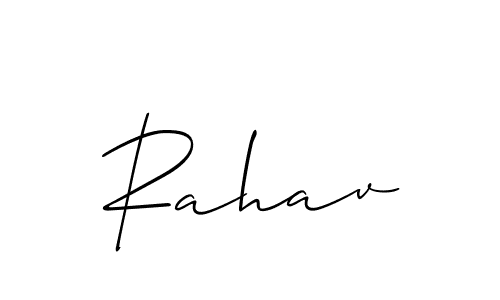 Rahav stylish signature style. Best Handwritten Sign (Allison_Script) for my name. Handwritten Signature Collection Ideas for my name Rahav. Rahav signature style 2 images and pictures png