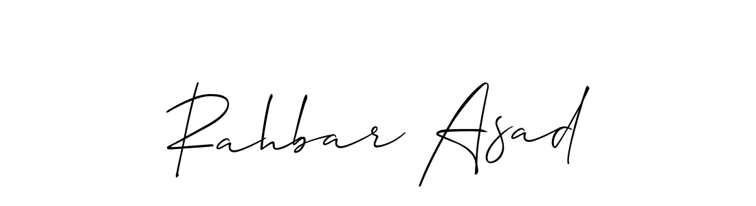 It looks lik you need a new signature style for name Rahbar Asad. Design unique handwritten (Allison_Script) signature with our free signature maker in just a few clicks. Rahbar Asad signature style 2 images and pictures png