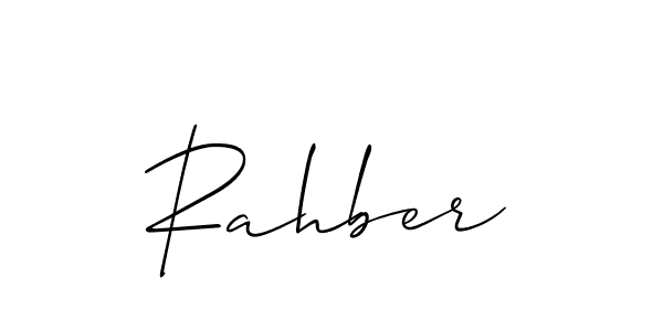 How to make Rahber signature? Allison_Script is a professional autograph style. Create handwritten signature for Rahber name. Rahber signature style 2 images and pictures png