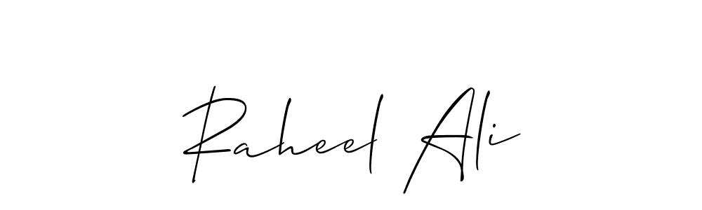 Make a beautiful signature design for name Raheel Ali. Use this online signature maker to create a handwritten signature for free. Raheel Ali signature style 2 images and pictures png