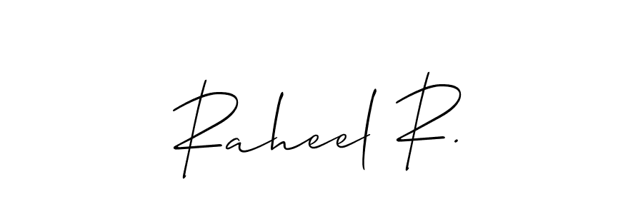 Make a beautiful signature design for name Raheel R.. Use this online signature maker to create a handwritten signature for free. Raheel R. signature style 2 images and pictures png