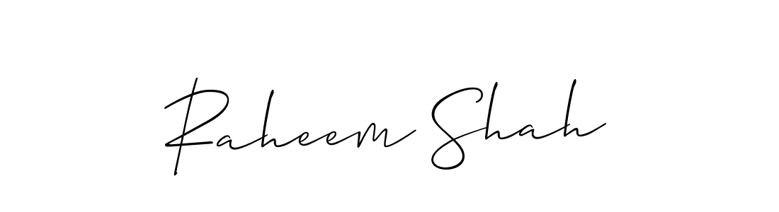 Also You can easily find your signature by using the search form. We will create Raheem Shah name handwritten signature images for you free of cost using Allison_Script sign style. Raheem Shah signature style 2 images and pictures png