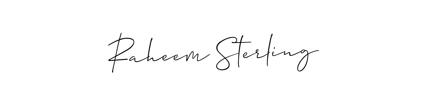 How to Draw Raheem Sterling signature style? Allison_Script is a latest design signature styles for name Raheem Sterling. Raheem Sterling signature style 2 images and pictures png