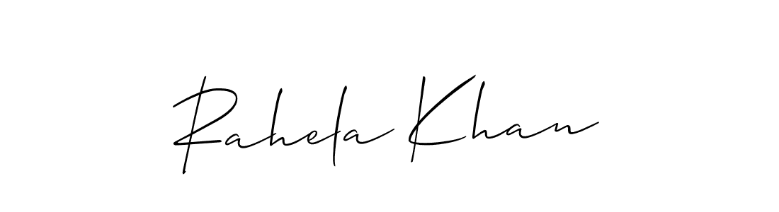 Rahela Khan stylish signature style. Best Handwritten Sign (Allison_Script) for my name. Handwritten Signature Collection Ideas for my name Rahela Khan. Rahela Khan signature style 2 images and pictures png