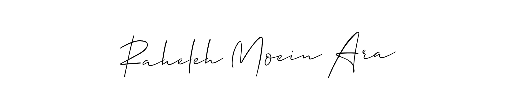 Raheleh Moein Ara stylish signature style. Best Handwritten Sign (Allison_Script) for my name. Handwritten Signature Collection Ideas for my name Raheleh Moein Ara. Raheleh Moein Ara signature style 2 images and pictures png