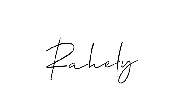 How to Draw Rahely signature style? Allison_Script is a latest design signature styles for name Rahely. Rahely signature style 2 images and pictures png
