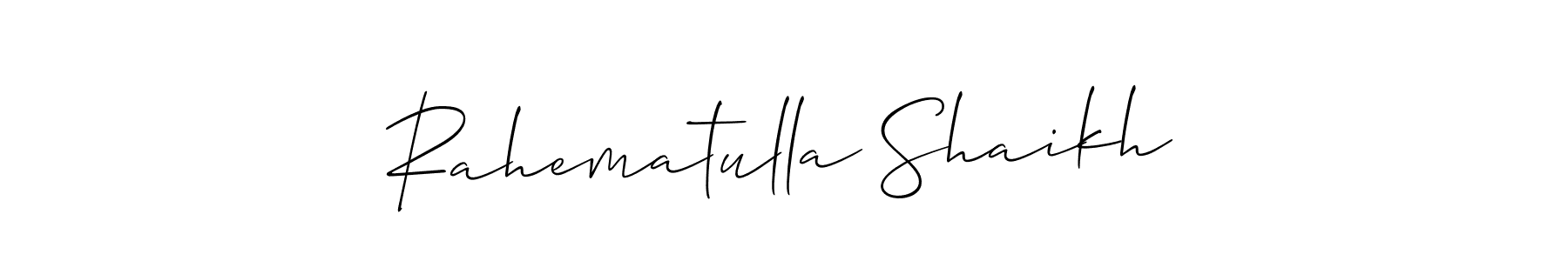 Use a signature maker to create a handwritten signature online. With this signature software, you can design (Allison_Script) your own signature for name Rahematulla Shaikh. Rahematulla Shaikh signature style 2 images and pictures png