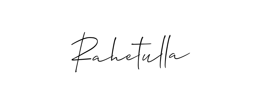 if you are searching for the best signature style for your name Rahetulla. so please give up your signature search. here we have designed multiple signature styles  using Allison_Script. Rahetulla signature style 2 images and pictures png