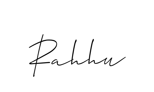 Similarly Allison_Script is the best handwritten signature design. Signature creator online .You can use it as an online autograph creator for name Rahhu. Rahhu signature style 2 images and pictures png
