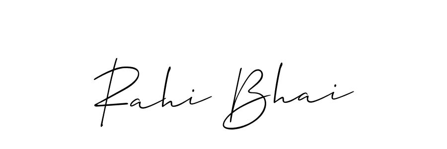 if you are searching for the best signature style for your name Rahi Bhai. so please give up your signature search. here we have designed multiple signature styles  using Allison_Script. Rahi Bhai signature style 2 images and pictures png