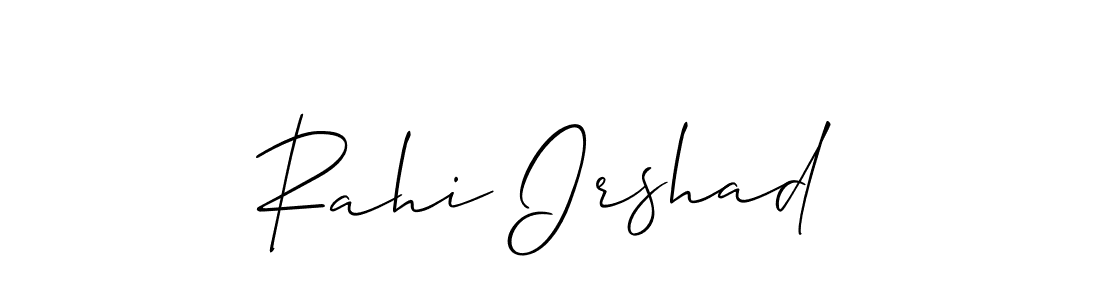 Also we have Rahi Irshad name is the best signature style. Create professional handwritten signature collection using Allison_Script autograph style. Rahi Irshad signature style 2 images and pictures png