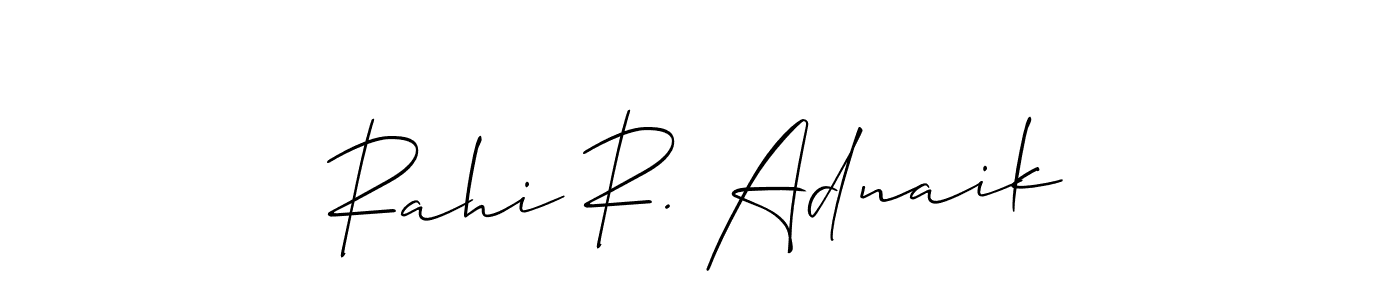 Once you've used our free online signature maker to create your best signature Allison_Script style, it's time to enjoy all of the benefits that Rahi R. Adnaik name signing documents. Rahi R. Adnaik signature style 2 images and pictures png