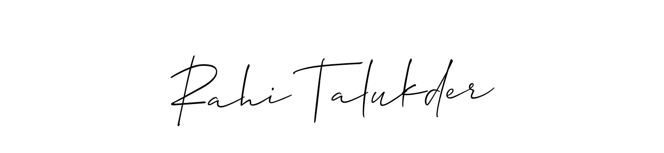 This is the best signature style for the Rahi Talukder name. Also you like these signature font (Allison_Script). Mix name signature. Rahi Talukder signature style 2 images and pictures png