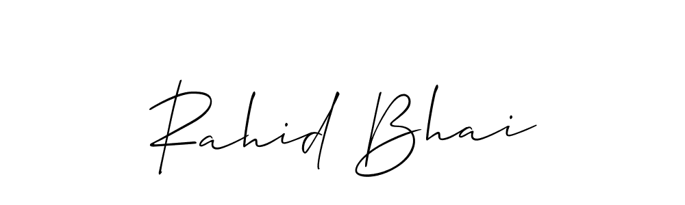 Make a beautiful signature design for name Rahid Bhai. With this signature (Allison_Script) style, you can create a handwritten signature for free. Rahid Bhai signature style 2 images and pictures png