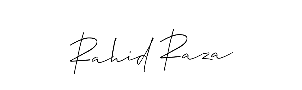 if you are searching for the best signature style for your name Rahid Raza. so please give up your signature search. here we have designed multiple signature styles  using Allison_Script. Rahid Raza signature style 2 images and pictures png