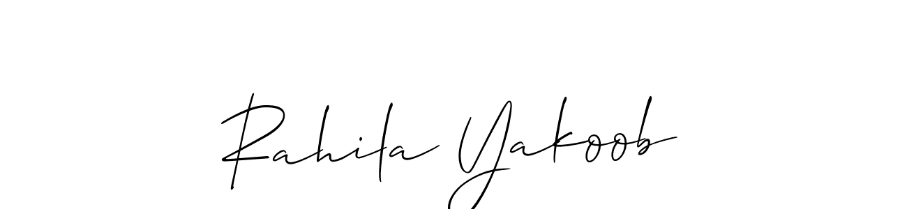 Best and Professional Signature Style for Rahila Yakoob. Allison_Script Best Signature Style Collection. Rahila Yakoob signature style 2 images and pictures png