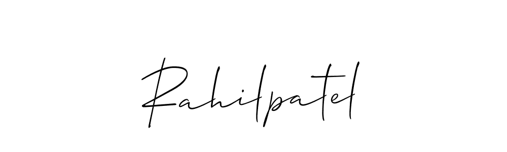 This is the best signature style for the Rahilpatel name. Also you like these signature font (Allison_Script). Mix name signature. Rahilpatel signature style 2 images and pictures png