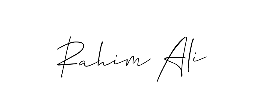 if you are searching for the best signature style for your name Rahim Ali. so please give up your signature search. here we have designed multiple signature styles  using Allison_Script. Rahim Ali signature style 2 images and pictures png