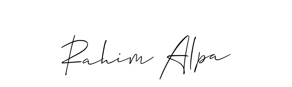 Similarly Allison_Script is the best handwritten signature design. Signature creator online .You can use it as an online autograph creator for name Rahim Alpa. Rahim Alpa signature style 2 images and pictures png