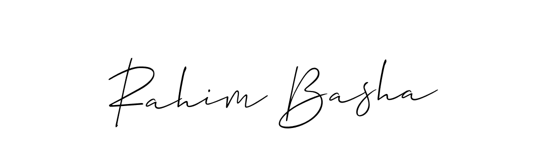 The best way (Allison_Script) to make a short signature is to pick only two or three words in your name. The name Rahim Basha include a total of six letters. For converting this name. Rahim Basha signature style 2 images and pictures png