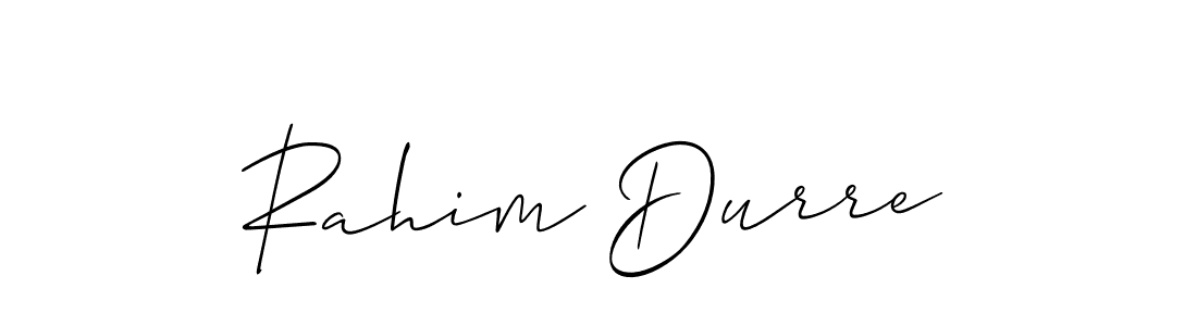 Create a beautiful signature design for name Rahim Durre. With this signature (Allison_Script) fonts, you can make a handwritten signature for free. Rahim Durre signature style 2 images and pictures png