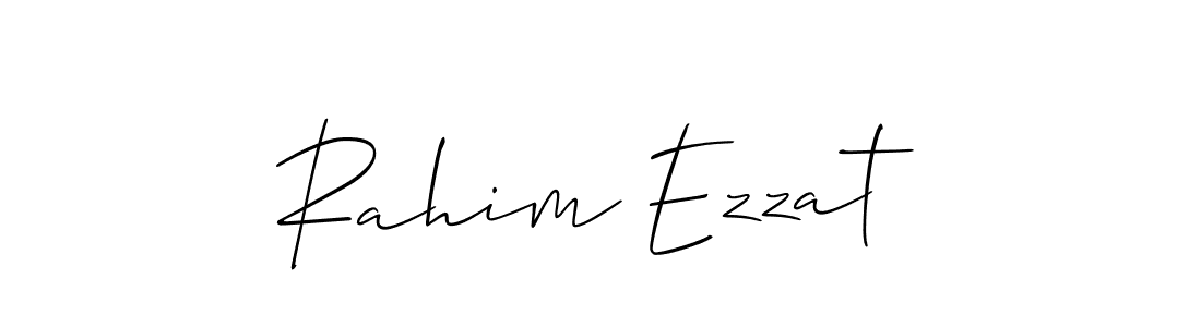 Make a beautiful signature design for name Rahim Ezzat. With this signature (Allison_Script) style, you can create a handwritten signature for free. Rahim Ezzat signature style 2 images and pictures png