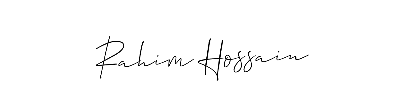 Use a signature maker to create a handwritten signature online. With this signature software, you can design (Allison_Script) your own signature for name Rahim Hossain. Rahim Hossain signature style 2 images and pictures png