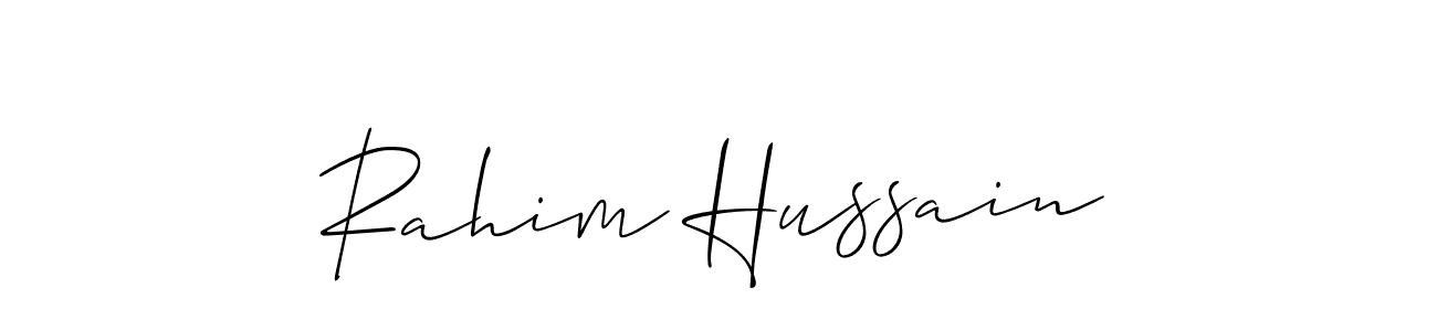 if you are searching for the best signature style for your name Rahim Hussain. so please give up your signature search. here we have designed multiple signature styles  using Allison_Script. Rahim Hussain signature style 2 images and pictures png