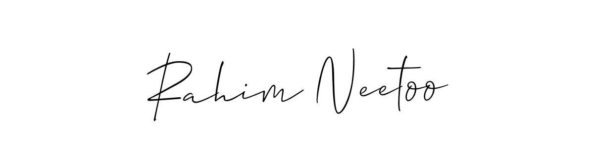 Similarly Allison_Script is the best handwritten signature design. Signature creator online .You can use it as an online autograph creator for name Rahim Neetoo. Rahim Neetoo signature style 2 images and pictures png
