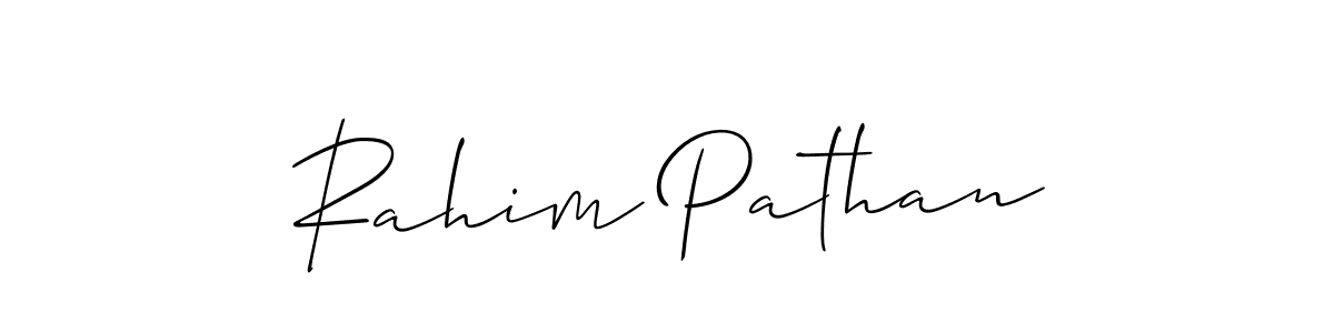 It looks lik you need a new signature style for name Rahim Pathan. Design unique handwritten (Allison_Script) signature with our free signature maker in just a few clicks. Rahim Pathan signature style 2 images and pictures png