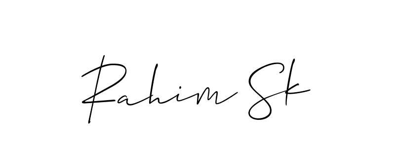 You should practise on your own different ways (Allison_Script) to write your name (Rahim Sk) in signature. don't let someone else do it for you. Rahim Sk signature style 2 images and pictures png