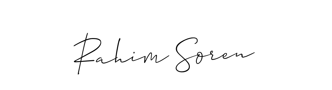 Also we have Rahim Soren name is the best signature style. Create professional handwritten signature collection using Allison_Script autograph style. Rahim Soren signature style 2 images and pictures png