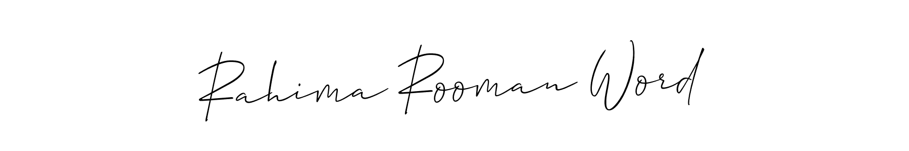 Here are the top 10 professional signature styles for the name Rahima Rooman Word. These are the best autograph styles you can use for your name. Rahima Rooman Word signature style 2 images and pictures png