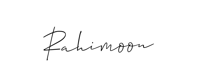 You should practise on your own different ways (Allison_Script) to write your name (Rahimoon) in signature. don't let someone else do it for you. Rahimoon signature style 2 images and pictures png