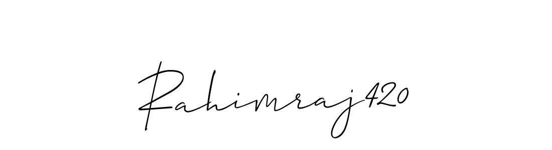 Rahimraj420 stylish signature style. Best Handwritten Sign (Allison_Script) for my name. Handwritten Signature Collection Ideas for my name Rahimraj420. Rahimraj420 signature style 2 images and pictures png